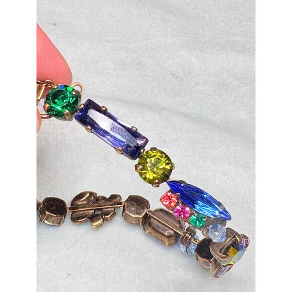 Vintage Sorrelli Multicolor Bracelet in Swarovski Crystal- Statement Piece - Picture 2 of 9